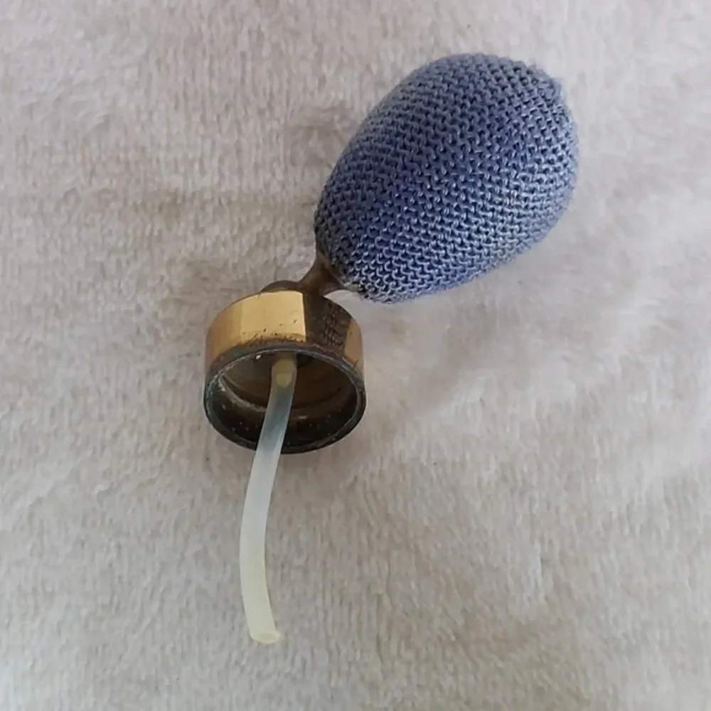 Vintage‎ Jlona Lilac Adorned Porcelain Perfume Atomizer and Tinket Box Set